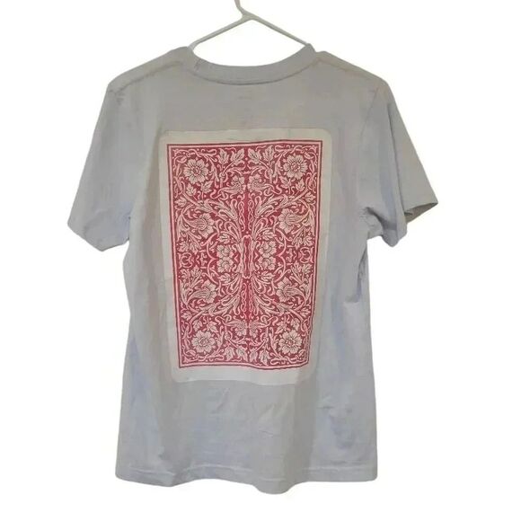 Make Marker Unisex Light Blue Cotton Knit Queen of Spades Graphic Crewneck Short - Picture 8 of 9